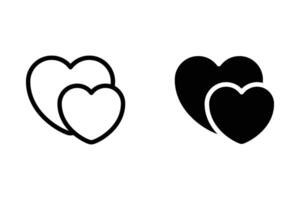 Love Heart icon set. for mobile concept and web design . illustration vector