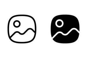 Picture icon graphic design template isolated. photography icon. Picture coming soon. Means that no photo. Missing image signed or uploading No image available or folder archive vector
