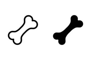 bone icon in modern flat design isolated on white background, illustration for web site or mobile app vector