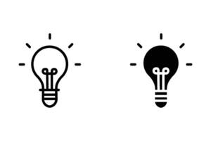 Lightbulb icon set. Global Idea sign. for mobile concept and web design. illustration on white background vector