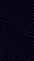 Abstract thin blue color wavy line over black color background flat animated motion graphic background video