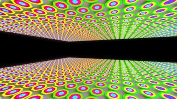 A motion graphic of octagon shaped objects with a bright neon glow inside a space video