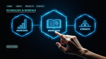 Futuristic cyber networking and artificial intelligence in modern hi tech technology banners psd