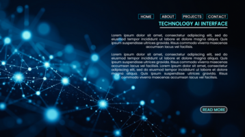 Hi tech cyber digital technology web home page banners featuring artificial intelligence and futuristic designs psd