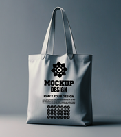 Premium tote bag mock up featuring a stylish reusable fabric tote for branding and marketing display psd