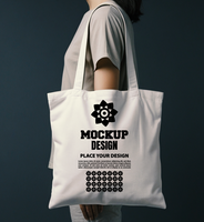 Elegant tote bag mock up displaying a stylish reusable bag for advertising and promotional design psd