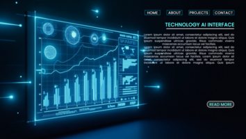 Futuristic hi tech technology banners with artificial intelligence and cyber innovation elements psd