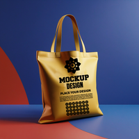 Tote bag mock up with a high quality white tote perfect for showcasing unique branding concepts psd