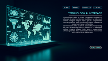 Artificial intelligence and technology banners with hi tech futuristic digital networking concepts psd