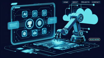 Digital intelligence and hi tech artificial technology banners for futuristic cyber concepts psd