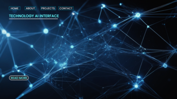 Futuristic cyber digital networking and artificial intelligence in modern hi tech technology web home page banners psd