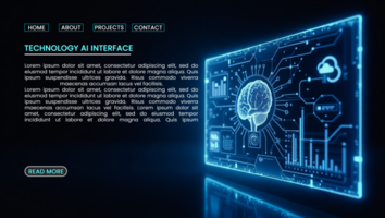 Cyber themed hi tech technology banners featuring artificial intelligence and digital connectivity psd