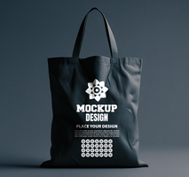Clean tote bag mock up with an isolated white tote bag perfect for branding and advertising use psd