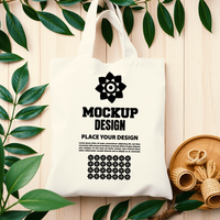 Simple tote bag mock up with a reusable white tote ideal for branding marketing and advertising use psd