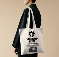 Simple tote bag mock up displaying a realistic tote bag for showcasing creative branding designs psd