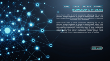 Hi tech futuristic technology banners featuring artificial intelligence and cyber innovation web home page psd