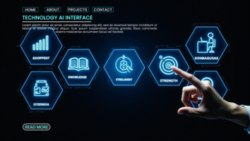 Digital connection and artificial intelligence in futuristic hi tech technology banners concept psd