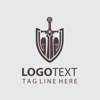Obsidian Saber sword logo design vector
