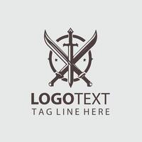 Eclipse Edge sword logo design vector