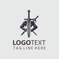 Firestorm Sword sword logo design vector