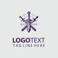 Emberfang Sword sword logo design vector