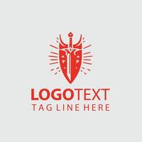 Ironheart Sword sword logo design vector