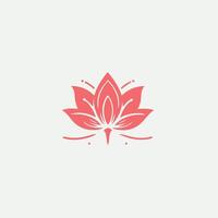 Linear Lotus Loop Design Logo vector