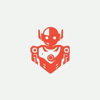 Mech Botics Robot Logo Design vector
