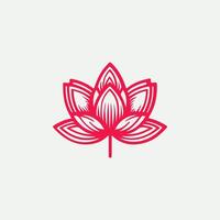 Touch Linear Lotus Design vector