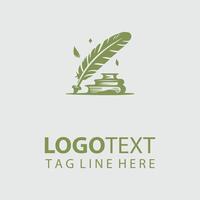 The Quill Gallery Logo Design vector