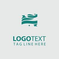 Curled Ribbon Ribbons Logo Design vector