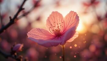 Spring Sunlight Scene with Vibrant Flowers Blooming Trees and Warm Breeze Perfect for Wallpapers High Resolution Stock Images and Digital Photography photo