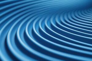 Abstract blue curves creating a fluid, rhythmic pattern, evoking a sense of motion and depth photo
