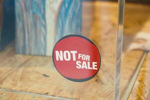 Sign indicating item is not available for purchase in store photo