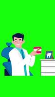 Dentist Talks About Protecting Your Teeth Vertical On Greenscreen Background 2D Cartoon Animation video
