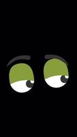 Tired Eyes Looking Left And Right On Vertical On Alpha Channel 2D Cartoon Animation video