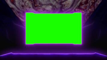 High Tech Background with Customizable Green Screen Frame, Chroma Key Ready video