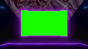 Modern Background Featuring Technical Elements and Green Screen Frame, Chroma Key Editable video