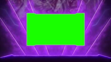 Futuristic Technical Background with Editable Green Screen Frame for Chroma Key video