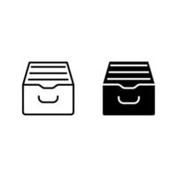 archive icon set, vector