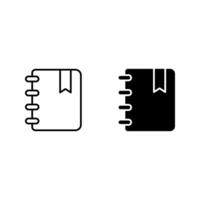 diary icon set vector