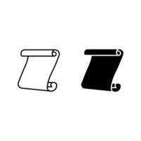 scroll icon set vector