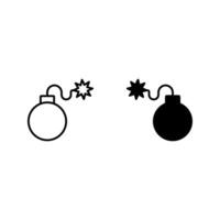 bomb icon set vector
