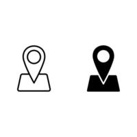 map location icon vector