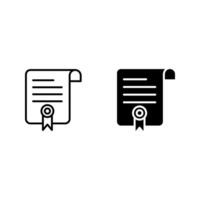 diploma icon set vector