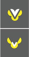 V logo design font symbol template element icon idea vector