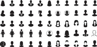 Minimalist User Icons vector