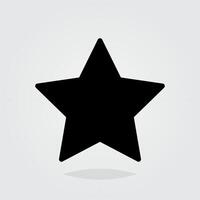 Star icon isolated black flat style design. Illustration design vector