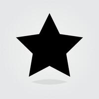 Black star icon illustration isolated simple flat design vector
