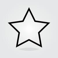 Star icon line illustration abstract design vector